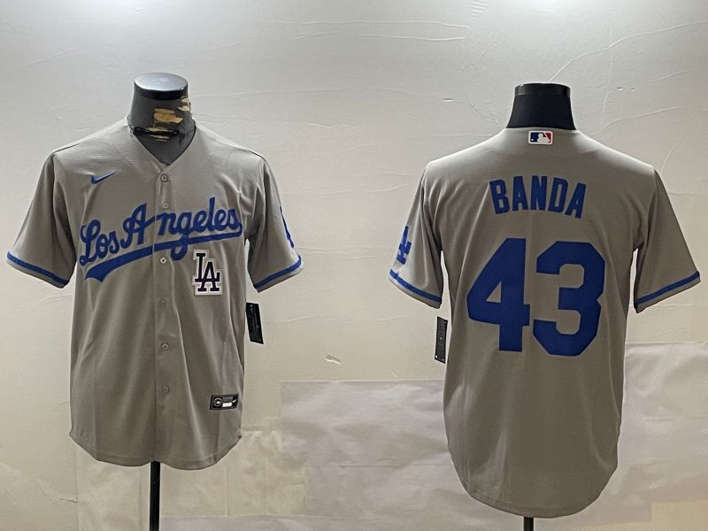 Men Los Angeles Dodgers #43 Banda Grey Game 2024 Nike MLB Jersey style 12095